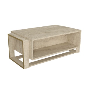 Masa De Cafea, Stone Craft, UnicUtil, 106.4 x 60 x 40.4 cm, Crem - Img 7