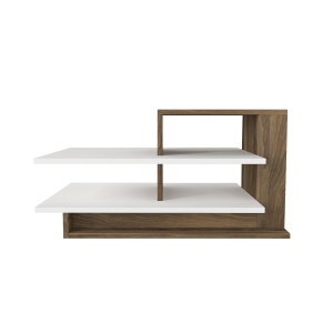 Masă de Cafea, Wood Wave, UnicUtil, 84.8 x 60 x 43.6 cm, Alb-Maro - Img 5