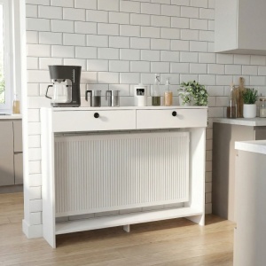 Mască radiator, Opelya Coffee Corner, UnicUtil, Alb, 130 cm - Img 6