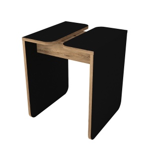 Masuta Cafea, Coffee Duo, UnicUtil, 45 x 45 x 55 cm, Sonoma-Negru - Img 4
