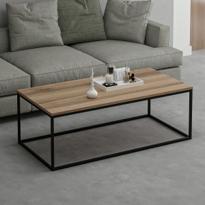 Măsuţă de cafea, Tiger Walnut, UnicUtil, Nuc, Lățime: 120 cm, Înălțime: 42 cm, Adâncime: 60 cm - Img 5