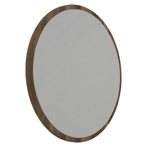 Oglinda de Perete Rotunda, BrownMirror Serenity, UnicUtil, diametru rama 59 cm, Maro - Img 5
