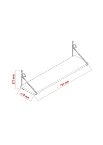 Raft perete, Rustic Charm, UnicUtil, 72 x 27 x 20 cm, Maro - Img 3