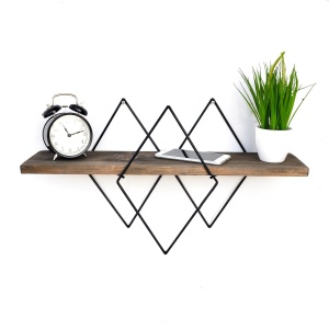 Raft perete, Smart Design, UnicUtil, 41 x 32 x 15 cm, Nuc Negru - Img 4
