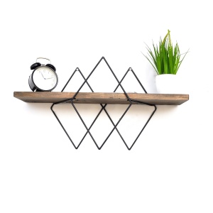 Raft perete, Smart Design, UnicUtil, 41 x 32 x 15 cm, Nuc Negru - Img 6