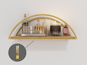 Raft, Stylish Grand, UnicUtil, 45 x 15 x 18 cm, Auriu - Maro - Img 3