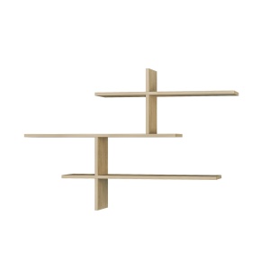 Rafturi perete, Modern Edge, UnicUtil, 123 x 80 x 22 cm, Stejar - Img 1