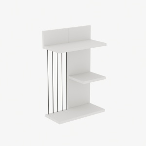 Rafturi perete, Simple Form, UnicUtil, 40 x 60 x 19 cm, Alb - Img 3