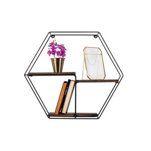 Rafturi perete, Simple Shelf, UnicUtil, 53 x 60 x 15 cm, Negru Nuc - Img 2