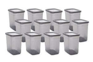 Set 12 recipiente alimentare , UnicUtil, Compact Sturdy, Antracit - Img 5