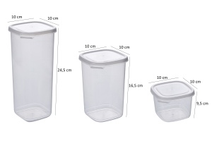 Set 18 recipiente alimentare , UnicUtil, Sturdy Elegant, Alb - Img 4