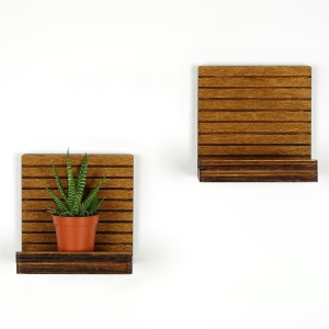 Set 2 Rafturi perete, Premium Frame, UnicUtil, 13 x 13 x 7 cm, Nuc - Img 3