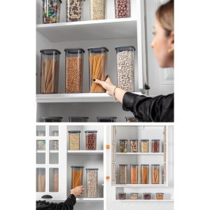 Set 3 recipiente alimentare , UnicUtil, Lightweight Durable, Antracit - Img 4
