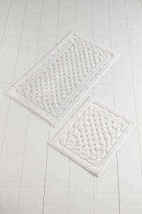 Set covorase baie 2 piese, Deluxe Soft, UnicUtil, Ecru - Img 3