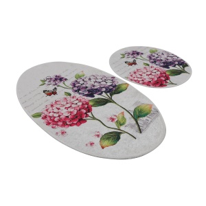 Set covorase baie 2 piese, Modern Look, UnicUtil, Multicolor - Img 2