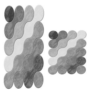 Set covorase baie 2 piese, Sophisticated Texture, UnicUtil, Gri - Img 2