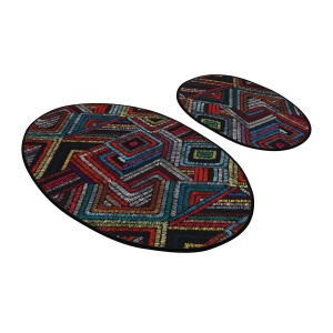 Set covorase baie 2 piese, Sophisticated Texture, UnicUtil, Multicolor - Img 2