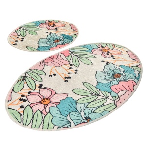Set covorase baie 2 piese, Ultra Cozy, UnicUtil, Multicolor - Img 2