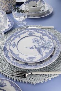 Set Farfurii (26 Bucati), Bundle glow, UnicUtil, Culoarea Albastru Alb - Img 2