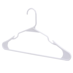 Umeraș din Plastic cu design ergonomic, pentru tricouri, Alb, 1 bucata - Img 4
