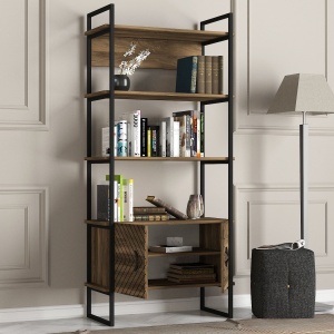 Biblioteca, Geometric Style, UnicUtil, 82 x 39 x 180 cm, Maro - Img 3
