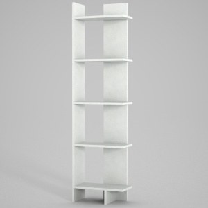 Bibliotecă, Modern Lines, UnicUtil, 48.5 x 22 x 170 cm, Alb, UUBIB11 - Img 3
