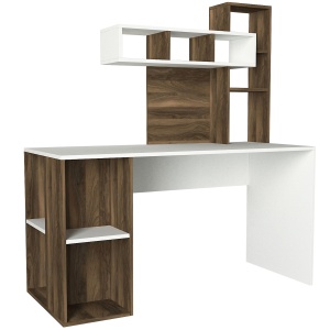 Birou, Modular Harmony, UnicUtil, 140 x 60 x 153.8 cm, Alb și Maro, UUDESK11 - Img 5