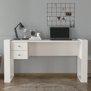 Birou Spațios, Urban Workspace, UnicUtil, 155 x 60 x 72 cm, Alb, UUDESK02 - Img 1