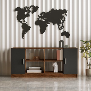 Comoda joasa UnicUtil Nuc - Gri Antracit 139.8 x 46.3 x 61.8 cm - Img 2