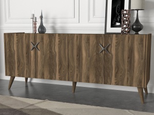 Comodă televizor, Luxe Touch, UnicUtil, 183.6 x 47 x 78 cm, Maro - Img 4