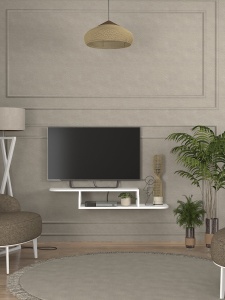 Comoda TV, Fresh Design, UnicUtil, Alb