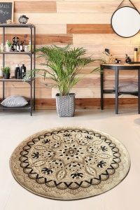 Covoras de baie, Modern Look, UnicUtil, Bej, Multicolor - Img 1