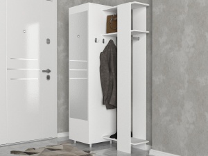 Dulap Hol, Flex Mirror, UnicUtil, 105 x 46.8 x 185 cm, Alb - Img 4
