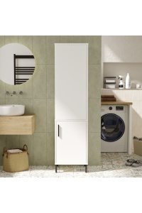 Dulap multifuncțional Alb 45x35.5x173.6 cm, PAL melaminat — Wilma 1, UnicUtilY - Img 2