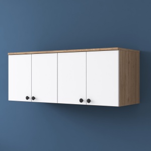 Dulap multifuncțional, Ba120 2670, UnicUtil, Nuc-Alb, Lățime: 120 cm, Înălțime: 46,8 cm, Adâncime: 42,5 cm