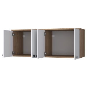 Dulap multifuncțional, Ba120 2670, UnicUtil, Nuc-Alb, Lățime: 120 cm, Înălțime: 46,8 cm, Adâncime: 42,5 cm - Img 10