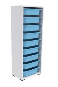 Dulap multifunctional, Peak flame, UnicUtil, Culoarea Alb Albastru - Img 6