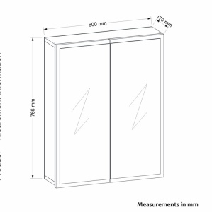 Dulap Organizator Baie Serene Space, UnicUtil, 60 x 17 x 76, Alb - Img 2