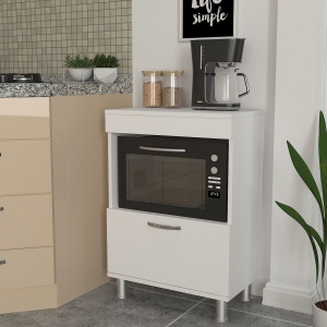 Dulap Organizator pentru Bucatarie, Compact Serve, UnicUtil, 60 x 35.5 x 86.3 cm, Alb, UUORG29 - Img 2