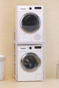 Dulap pentru mașina de spălat, C7 White, UnicUtil, Alb, Lățime: 70 cm, Înălțime: 116 cm, Adâncime: 60 cm - Img 4