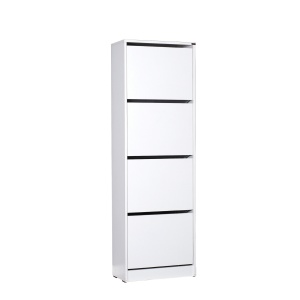 Dulap pentru pantofi, Shc 340, UnicUtil, Alb, Lățime: 51 cm, Înălțime: 157 cm, Adâncime: 26 cm - Img 4