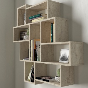 Etajera De Perete, Smart Display, UnicUtil, 115.5 x 14.5 x 103.5 cm, Crem, UUETA45 - Img 3