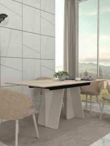 Masa dining, Premium Style, UnicUtil, Crem-Negru - Img 6