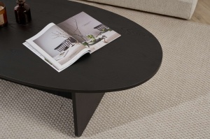 Măsuţă de cafea, Orba Wood, UnicUtil, Negru din lemn, Lățime: 120 cm, Înălțime: 40 cm, Adâncime: 65 cm - Img 6
