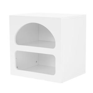 Noptiera, Modern Minimalist, UnicUtil, 50 x 40 x 50 cm, Alb - Img 9