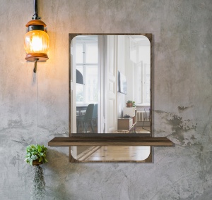 Oglinda de Perete, Walnut Frame, UnicUtil, 60 x 12 x 70 cm, Maro