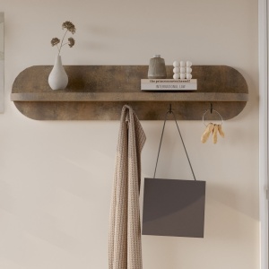 Raft de perete Bronz Patara 60x11x14 cm, PAL melaminat — Novion 2, UnicUtilY