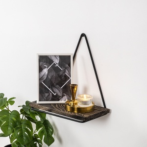 Raft perete, Modern Edge, UnicUtil, 27 x 28 x 15 cm, Negru Nuc Inchis - Img 1