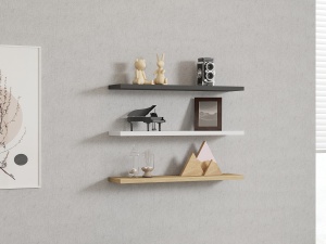 Rafturi perete, Bold Design, UnicUtil, 60 x 1 x 14 cm, Stejar Gri Alb - Img 5