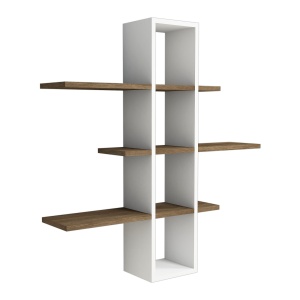 Rafturi perete, Elegant Build, UnicUtil, 96 x 101 x 19 cm, Nuc Alb - Img 2